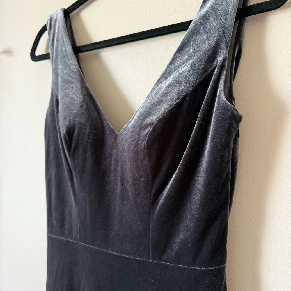 Revelry Dakota velvet maxi special occasion bridesmaid dress 0 - Picture 6 of 13